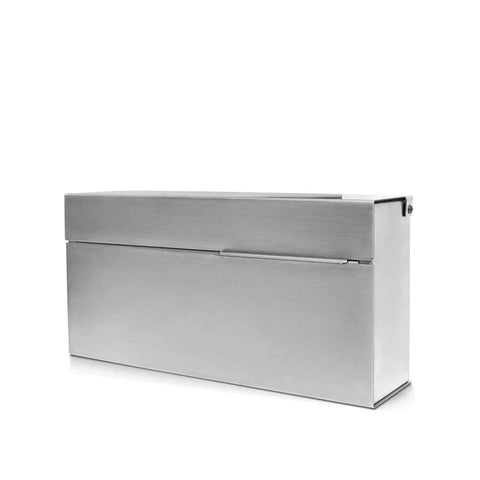 Modern Wall Mounted Home Mailbox In Stainless Steel Rust Resistant Weatherproof Durable With Secure Drop Slot for mail delivery