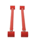Adjustable Rear Upper And Lower Control Arms With Rear Panhard Track Bar For 2007 To 2014 Chevy Suburban 1500 2500 Tahoe Avalanche GMC Yukon Cadillac Escalade Bolt On Lifted Or Leveling Setup Improves Pinion Angle And Rear Alignment, red steel pair