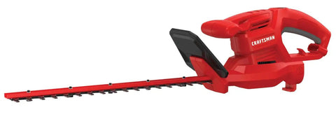 Hedge Trimmer 17 Inch Corded With Dual Action Blades Up To Five Eighths Inch Cut Capacity, T Handle, red tool on white background