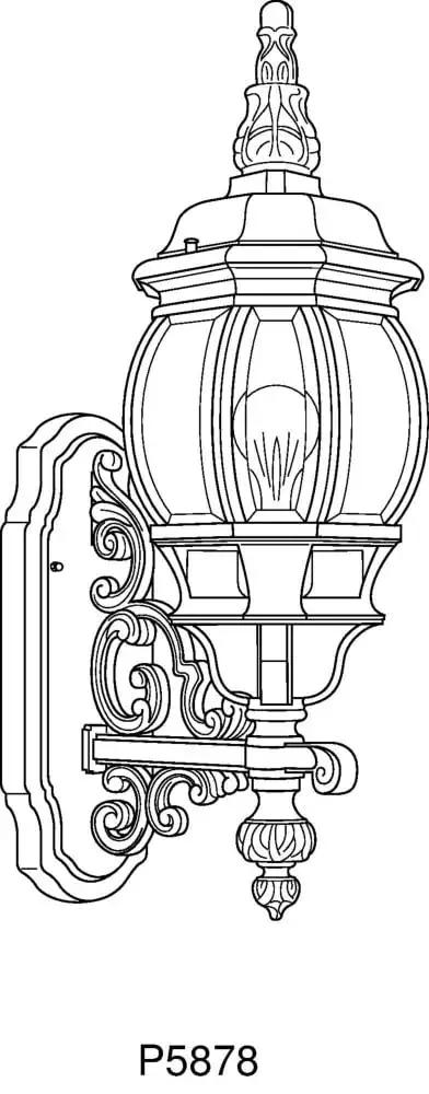 Outdoor Onion Lantern In Black Finish, 6.5 Inch Width By 21.25 Inch Height, Classic Exterior Porch Lantern For Garden Pathway Lighting