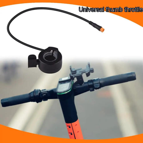Right Hand Thumb Throttle For E Bikes And E Scooters No Fuss You Can Trust 12 To 72 Volt Hall Sensor With 5V 3 Pin SM Plug 11.8 Inch Cable 22.2 Mm Handlebars Fit Easy Install Smooth Responsive Speed Control