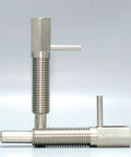 Kickass M10 Stainless Steel Indexing Plunger With Ergonomic L Handle Lever Spring Loaded Locking Pin Manual Retractable Shaft angle view