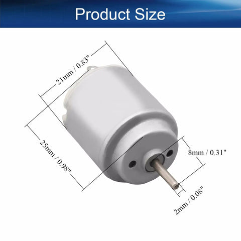 Dual Pack DC Motors 1.5-6V 5000-20000 RPM Micro Motors With Round Shafts For RC Boats Planes Drones Toys And DIY Hobby Projects