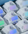 Morandi 35 Pack 5 Pin Linear Mechanical Keyboard Switches With Dope Bottom Out Feedback Crisp Feel High Transmittance PMMA Light Guide And Even RGB Illumination For Your Keyboard, white 5-pin switches