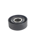 Get Your BMW Serpentine Belt Kit With Tensioner And Idler Pulley Timing Set To Fix Squealing Slipping Issues And Keep Your Engine Running Smooth Like Fresh Outta The Shop For 3 Series 5 Series X5 Z3 Models idler pulley close-up, black metal bearing