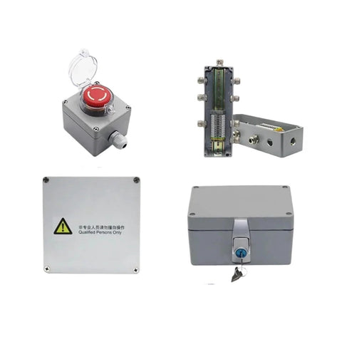 Waterproof IP66 Cast Aluminum Electrical Box For Outdoor Use Explosion Proof Junction Enclosure with multiple views and components.