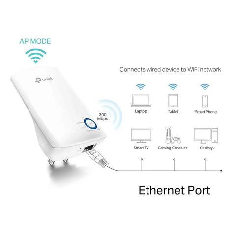 Top Shelf N300 WiFi Range Extender That Straight Up Kills Stubborn Dead Spots And Keeps Your Rig Running Tight Across The Whole House With Dedicated Ethernet Port For Lag Free Gaming