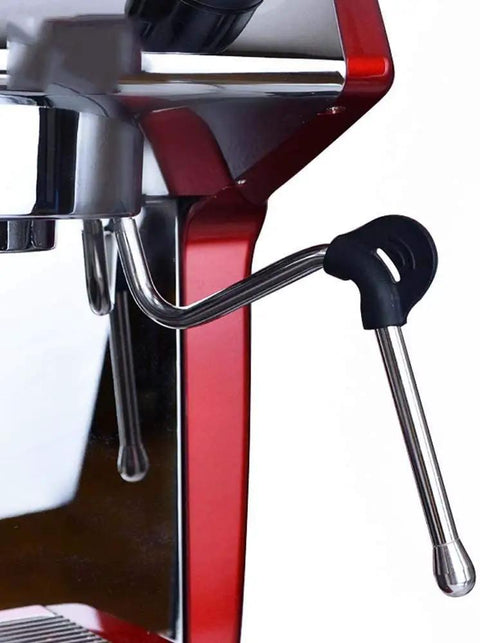 Close-up of Dual Head Espresso Machine For Home And Cafe With Barista Grade Insulated Boiler Italian Style Pump