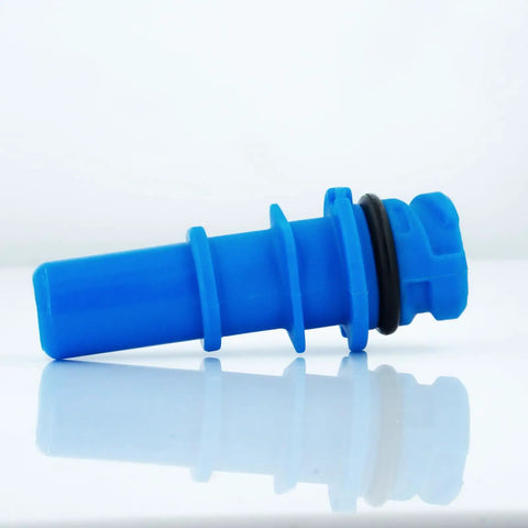 Heavy Hitter Evaporative Emission Control Valve PCV Valve for Ford F150 F250 F350, blue plastic valve with rubber O-ring.