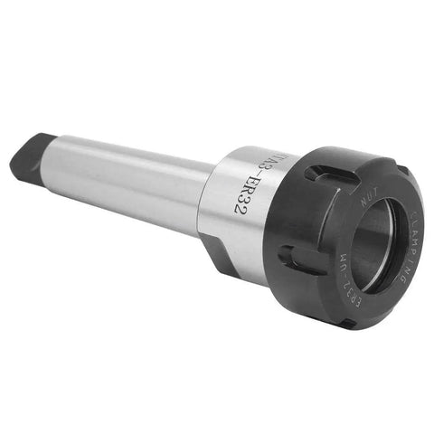 MT3 Taper Collet Chuck Holder For CNC Milling Lathe, Carbon Steel Build, MTA3 ER32 Compatible, M12 Shank, Hardened Steel Tool