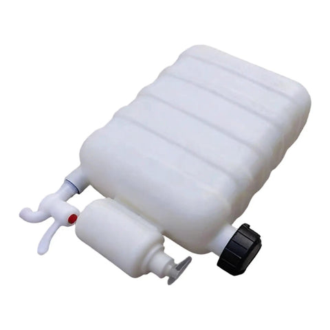 9L Portable Hand Washing Water Tank for Outdoor Hygiene, durable ABS dispenser with faucet, easy setup, side view.