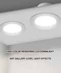 JUDYSSY 8Pack White Baffle Trim LED Recessed Can Retrofit Light 3.9 Inch Ultra Thin LED downlight with high color rendering.