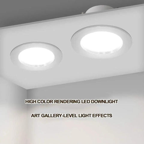 JUDYSSY 8Pack White Baffle Trim LED Recessed Can Retrofit Light 3.9 Inch Ultra Thin LED downlight with high color rendering.
