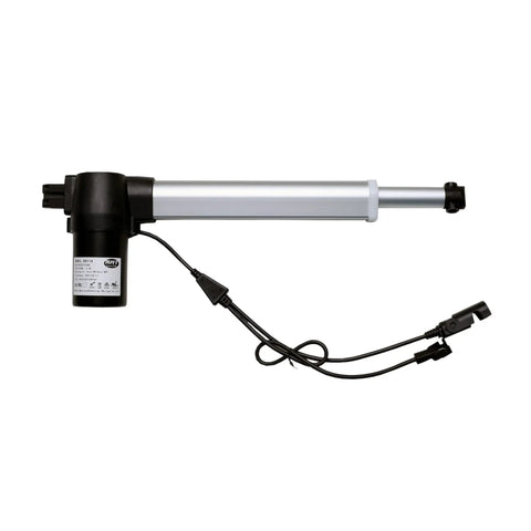 Power Recliner Motor Actuator Replacement R811A for RMT Sofa Lift Chairs, 14.76in stroke with cables and connectors visible