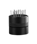 Heavy Duty Needle Wdt Tool For Coffee Ground Distribution And Kicking Clumps Fits 51Mm 53Mm 54Mm 58Mm Portafilters - Black metal design with stainless steel needles.
