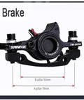 Premium Rear Hydraulic Disc Brake Kit For Mountain Bikes Featuring Buttery Smooth 1250mm Line And Two Piston Rustproof Aluminum Caliper With Iso Pm Adapter showing TB-200 rear brake assembly.