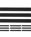12 Piece Black Plastic Drawer Glides Set for Cabinets and Dressers Easy DIY Friendly Bottom Mount Sliders Replacement Hardware