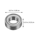 Top Shelf Router Bit Replacement Bearing Kit With Top Mounted Ball Guide For Dead Nuts Accuracy And Reliable Woodworking Swaps That Guarantee Smooth Sailing Always, steel bearing, 0.37 in diameter.