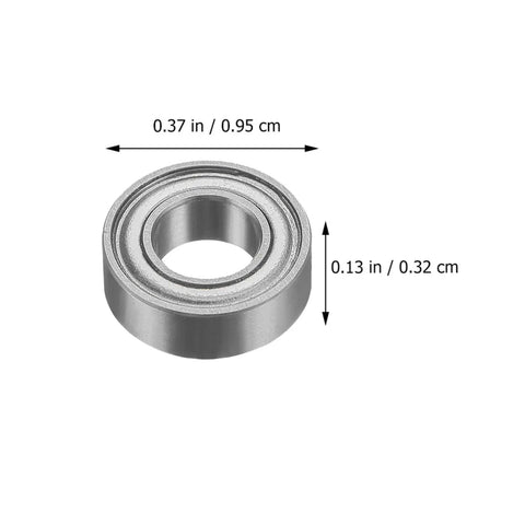 Top Shelf Router Bit Replacement Bearing Kit With Top Mounted Ball Guide For Dead Nuts Accuracy And Reliable Woodworking Swaps That Guarantee Smooth Sailing Always, steel bearing, 0.37 in diameter.