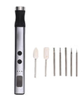 Premium Mini Cordless Rotary Grinder With Five Speed Settings For Cell Phone And PCB Repair Type C Quick Charge Craft Tool Kit with seven bits.