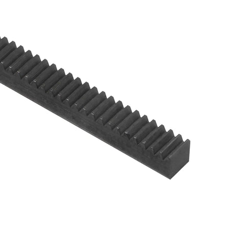 Heavy Duty Steel Gear Rack Set, Two Pcs 1Mod 500mm Long Linear Spur Rack, 10mm By 10mm, 3.3 Ft Total Length, Built Tough For Machines And Automotive Projects, High Hardness, Anti Wear, Durable Steel Construction, black steel rack close-up