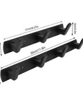 Straight Up Solid Wall Mounted Coat Rack Forged From Premium Space Aluminum Alloy Features Multi Row Layout For Kitchen Bathroom Wardrobe Garage No Sweat Installation In Classic Black Finish Handles Coats Jackets Keys Bags Smooth from the side with dimensions.
