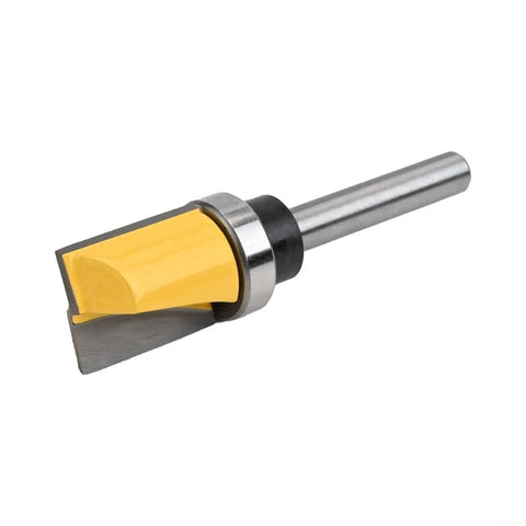 Round Nose Router Bit With 6mm Shank And Carbide Cutter for Bowl Trays, featuring a steel cutter and yellow tip design.