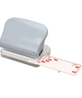 3 Hole Handheld Paper Punch Grab And Go, 5 Sheet Capacity Metal Puncher With Positioning Post Ruler for A4 A5 A6 A7 Binders