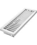 Heavy Duty 3x10 White Floor Register With All Steel Construction, Powder Coated Finish, Easy Damper Control, Built To Last Home Vent For Efficient Airflow, For Enhanced Comfort