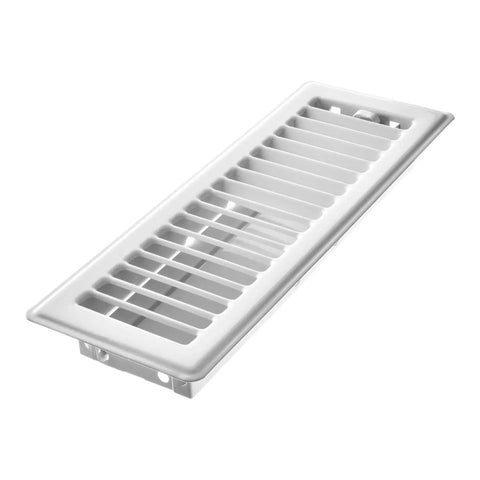 Heavy Duty 3x10 White Floor Register With All Steel Construction, Powder Coated Finish, Easy Damper Control, Built To Last Home Vent For Efficient Airflow, For Enhanced Comfort