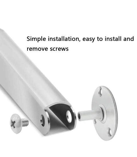 Soft Close Lid Support System With 250N Gas Struts, screws and fitting plate for easy installation and removal.