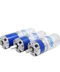 Rock Solid 36mm DC Planetary Gear Motor Serving Up Smooth Reliable Power And Serious Pull For Robotics Smart Home Projects And Auto Fixes Running Dead Easy At 120RPM On 24V, featuring multiple gear motors with blue accents.