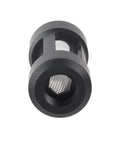 Brass And Acrylic Water Cooling Filter With Four Clear Windows For Pc Build G1/4 Threads double internal port design, top view.