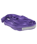Endless Round Slings 1 Inch Polyester Spanset Lifting Straps, Endless Loop Rigging Gear, Durable Purple, coiled view