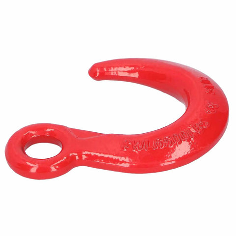 Beefy Alloy Steel Lifting Hook 6500 Lbs 3 Ton Heavy Duty Crane Hoist Hook with open throat, red finish
