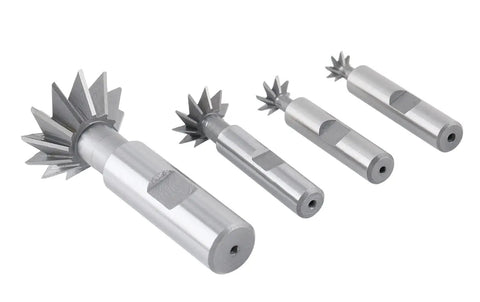 4-Piece 45 Degree HSS Dovetail Angular Cutter Set Right Hand Weldon Shank For CNC And Manual Milling