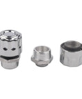 Solid NPT Threaded Breather Cap Reducer For Hydraulic Oil Tank Vent Filter 40 Micron Filtration showing metallic components.