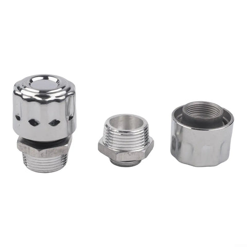 Solid NPT Threaded Breather Cap Reducer For Hydraulic Oil Tank Vent Filter 40 Micron Filtration showing metallic components.