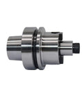 Premium Stainless Steel CNC Collet Adapter HSK63F FMB22 with a smooth finish for precision milling tools.