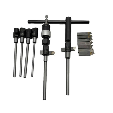 Must-Have Auto Repair Kit For Car And Bike Owners! 22-38mm Hard Alloy Valve Seat Reamer Grinding Wheel Set With Complete Multi Angle Tools To Fix Minor Engine Malfunctions Yourself In A Jiffy. Durable Drop Resistant Design With Smart Classification. 22-38mm hard alloy valve seat reamer set with T-handle tools and angle bits