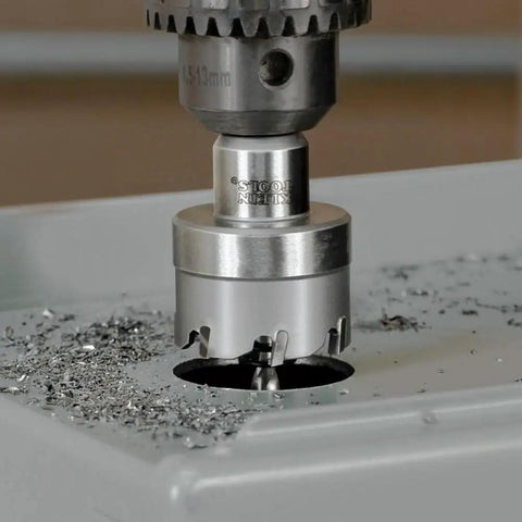 Heavy Duty Carbide Hole Cutter 2-1/2 Inch For Stainless Steel Mild Steel Iron Copper Brass Up To 5 mm Thick, Cuts Clean Holes Fast And Long Lasting
