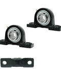 Maple Ace UCP205 pillow block bearing pair, 7/8 bore, 2-bolt, self-aligning, solid base.