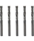 Pro Grade One Eighth Inch Shank Carbide End Mills Three Point One Seven Five By Seventeen Millimeter Up And Down Cut Square Nose CNC Spiral Router Bits Two Flute For Wood Five Piece Precision Set ALTIN Coated For Longer Tool Life And Smoother Cuts