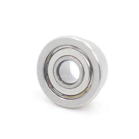 Check out This Snazzy 10 Pack Of Stainless Steel Flanged Deep Groove Ball Bearings Size 3X8X4mm Double Shielded SF693ZZ showing a single stainless steel bearing.