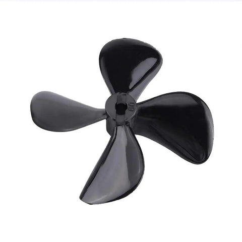 High Thrust 60mm RC Boat Propeller Set For 4mm Shaft Black Plastic Underwater Propeller showcasing 4-blade design