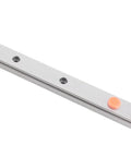 400mm Steel Miniature Linear Sliding Rail Guide With Two Blocks, detailed view of steel rail section, used for precise linear motion