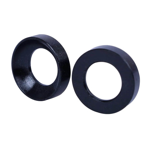 Titanium M6 Washer Set Black TC4 Grade 5 Concave And Convex Washers 12Mm OD 7Mm ID 3Mm Thick 4 Pack