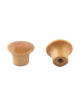 Two of 8 Pack Round Wooden Cabinet Knobs And Drawer Pulls, Modern Rustic Furniture Hardware, Natural Wood Finish