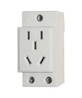 No Sweat Setup Din Rail Power Socket Featuring Copper Terminals And Flame Resistant Abs Casing For Steady Juice Flow In Home Shops Or Busy Worksite Renovations Daily, side view showing socket outlet design and specifications.