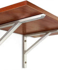 Heavy Duty Stainless Steel Corner Wall Bracket Thickened Triangular Support Frame L Shaped Shelf Holder under wooden shelf